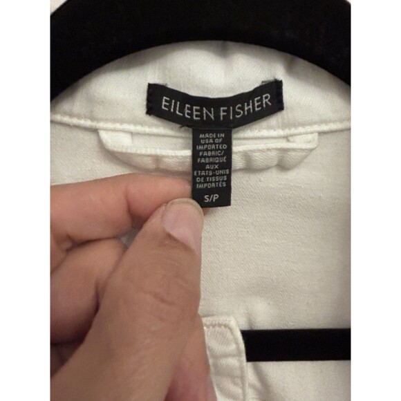 EUC Eileen Fisher Undyed Organic Cotton White Denim Jacket Size Small Luxury - Picture 2 of 10